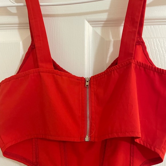 Red corset top sz small - Picture 4 of 5